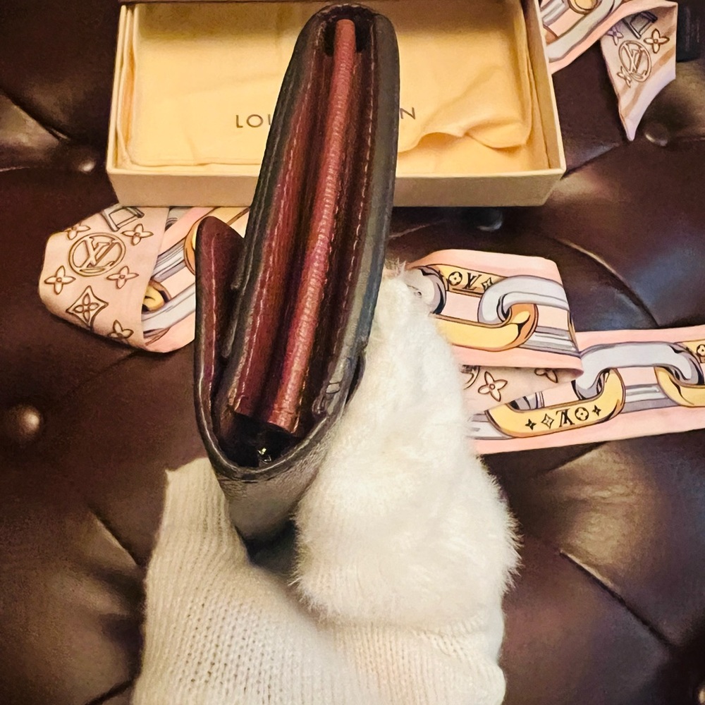 LOUIS VUITTON Long Wallet Portefeuille Sarah Monogram canvas 💯% Authentic - Picture 14 of 16